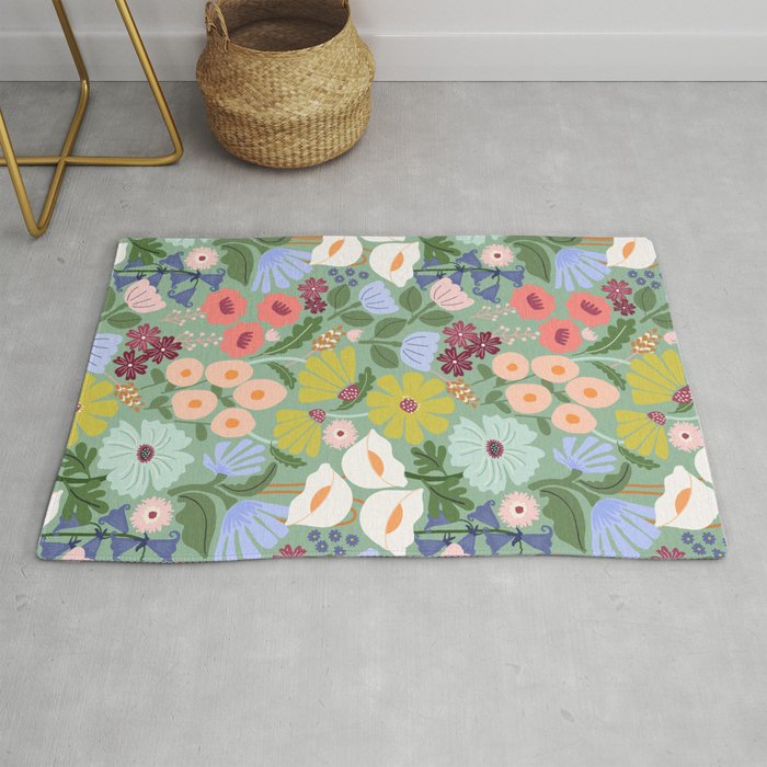 Meadow muse - green Rug Gallery Image 1
