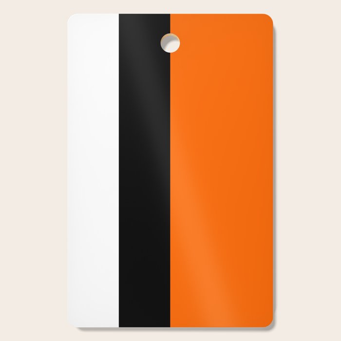 Modern White Black Orange Colorblock Cutting Board Gallery Image 1