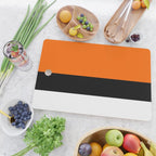 Modern White Black Orange Colorblock Cutting Board Gallery Image 2