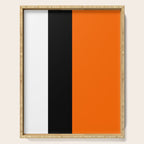 Modern White Black Orange Colorblock Serving Tray Gallery Image 1