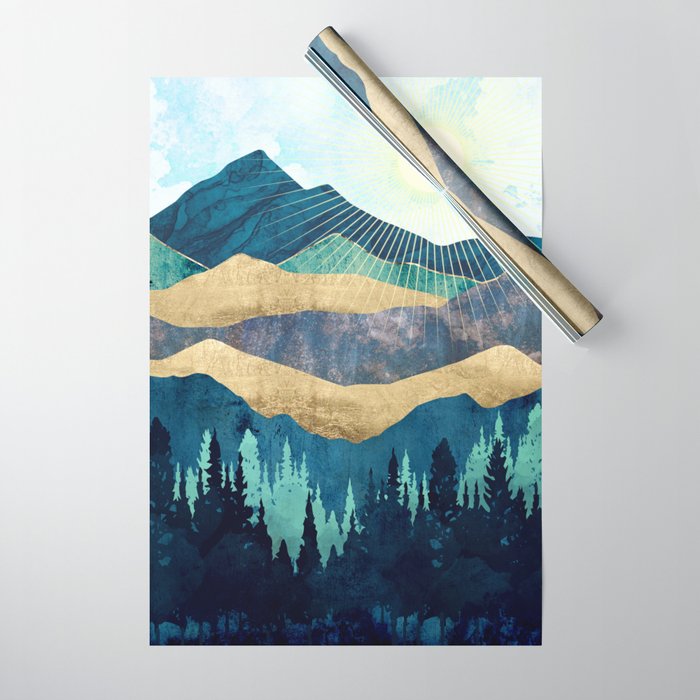 Blue Forest Wrapping Paper Gallery Image 1