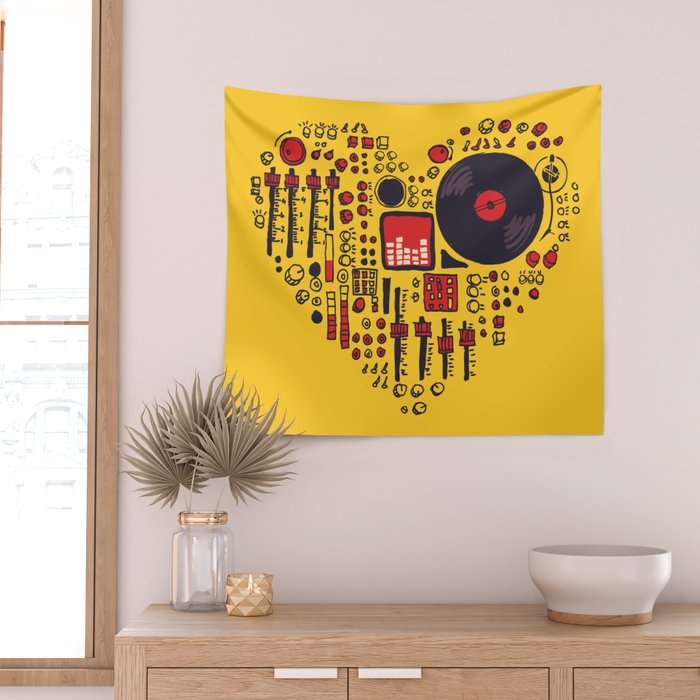 Music in every heartbeat Wall Tapestry Gallery Image 2