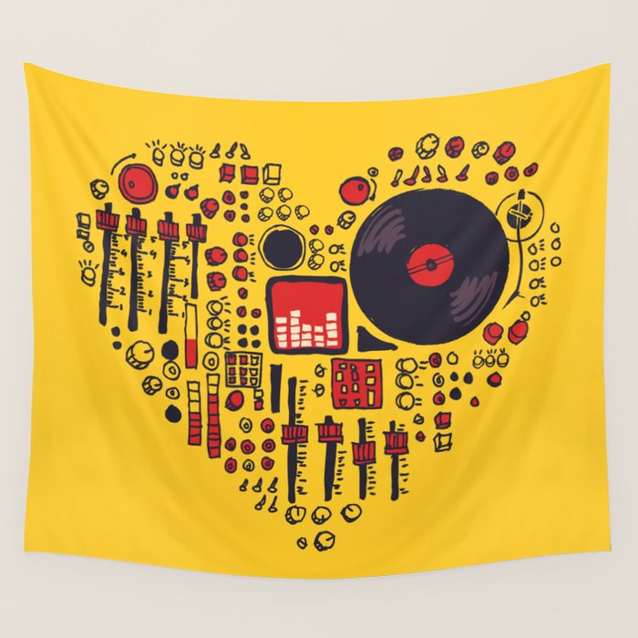 Music in every heartbeat Wall Tapestry Gallery Image 4