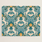 Celestial Unicorns In Turquoise and Gold Jigsaw Puzzle Gallery Image 1