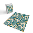 Celestial Unicorns In Turquoise and Gold Jigsaw Puzzle Gallery Image 2