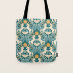 Celestial Unicorns In Turquoise and Gold Tote Bag Gallery Image 1