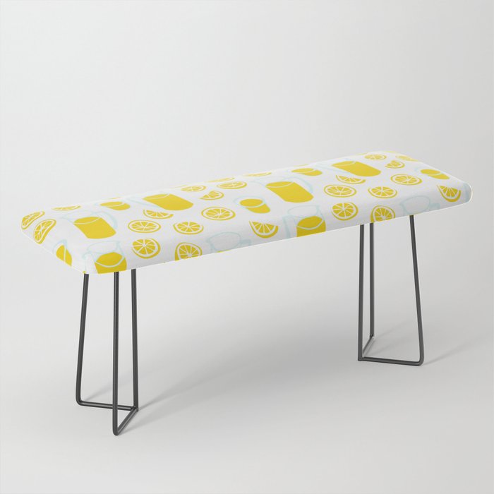 Fresh lemonade fruit drink cartoon pattern Bench Gallery Image 1