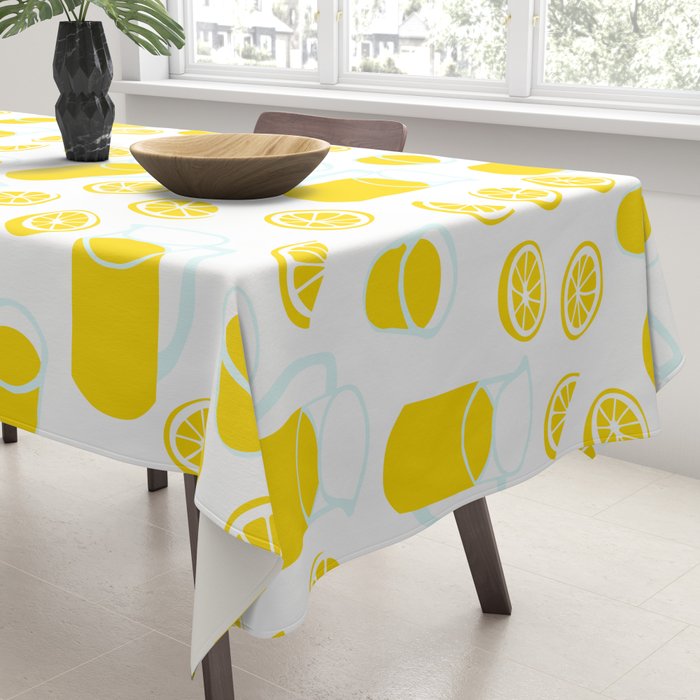 Fresh lemonade fruit drink cartoon pattern Tablecloth Gallery Image 3
