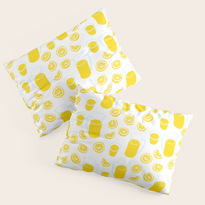 Fresh lemonade fruit drink cartoon pattern Pillow Sham Gallery Image 3