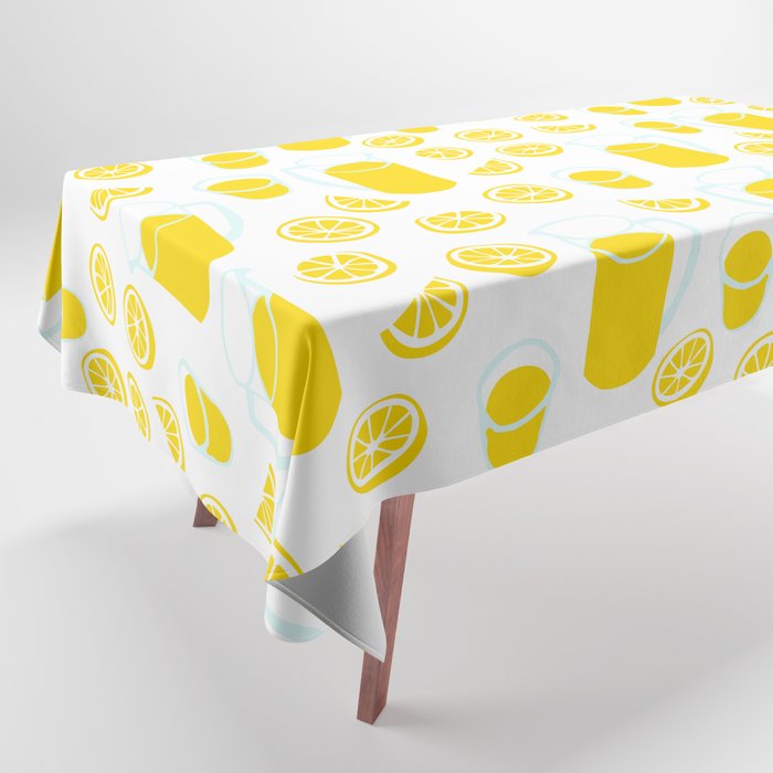 Fresh lemonade fruit drink cartoon pattern Tablecloth Gallery Image 1