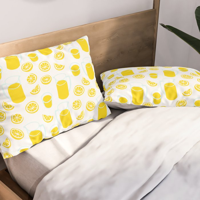Fresh lemonade fruit drink cartoon pattern Pillow Sham Gallery Image 2