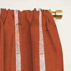 Modern Boho Serenity Stripes Terracotta  Window Curtain Gallery Image 2