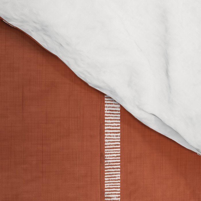 Modern Boho Serenity Stripes Terracotta  Comforter Gallery Image 4