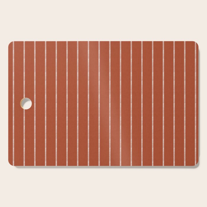 Modern Boho Serenity Stripes Terracotta  Cutting Board Gallery Image 1