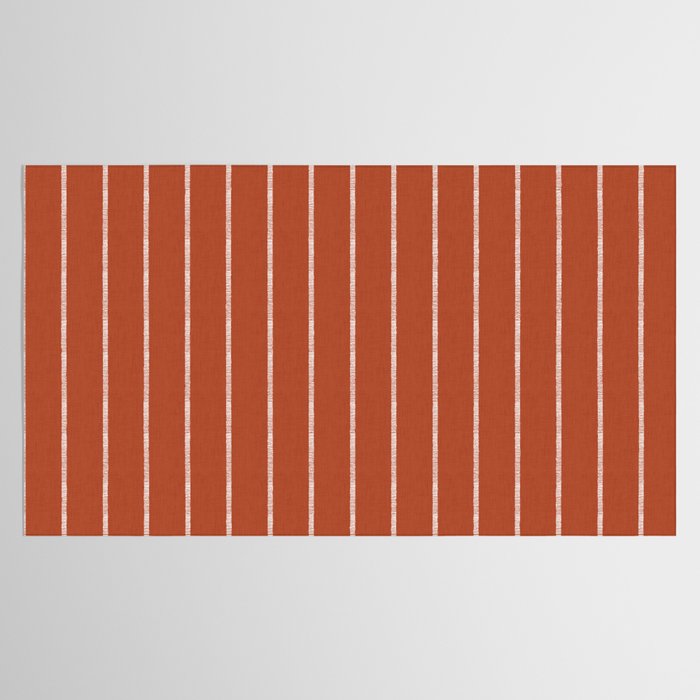 Modern Boho Serenity Stripes Terracotta  Tablecloth Gallery Image 2