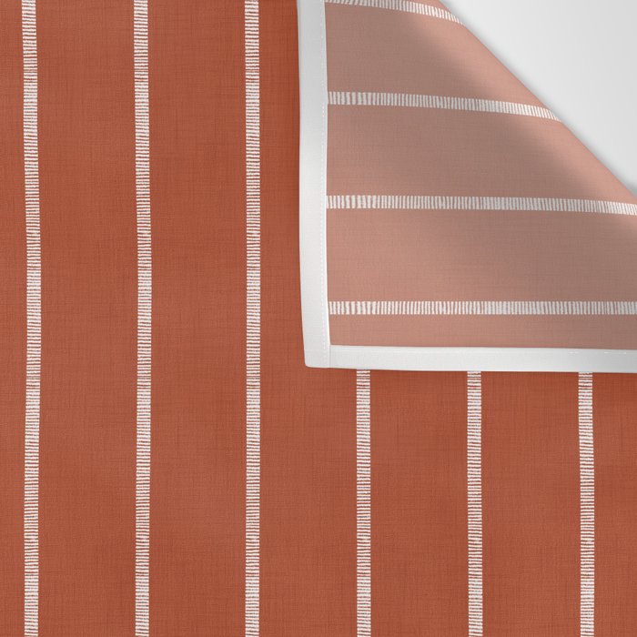 Modern Boho Serenity Stripes Terracotta  Wall Tapestry Gallery Image 3