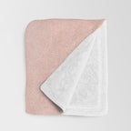 MINIMAL ANIMAL / Black Cat - peach Throw Blanket Gallery Image 3