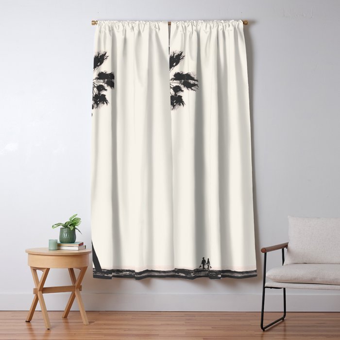 Moment under the coast palm tree Window Curtain Gallery Image 1