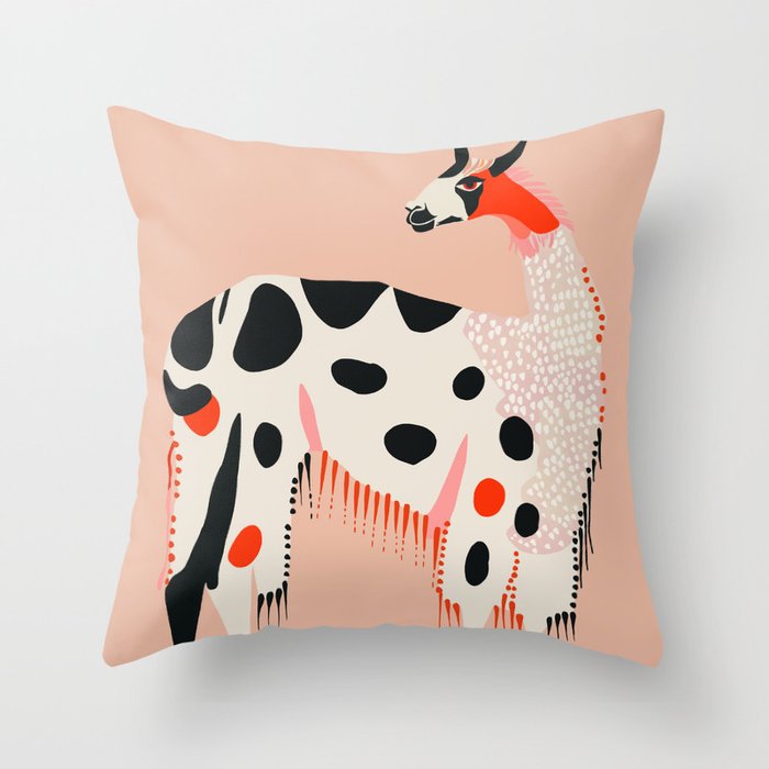 Lama of the Andes Throw Pillow Gallery Image 6