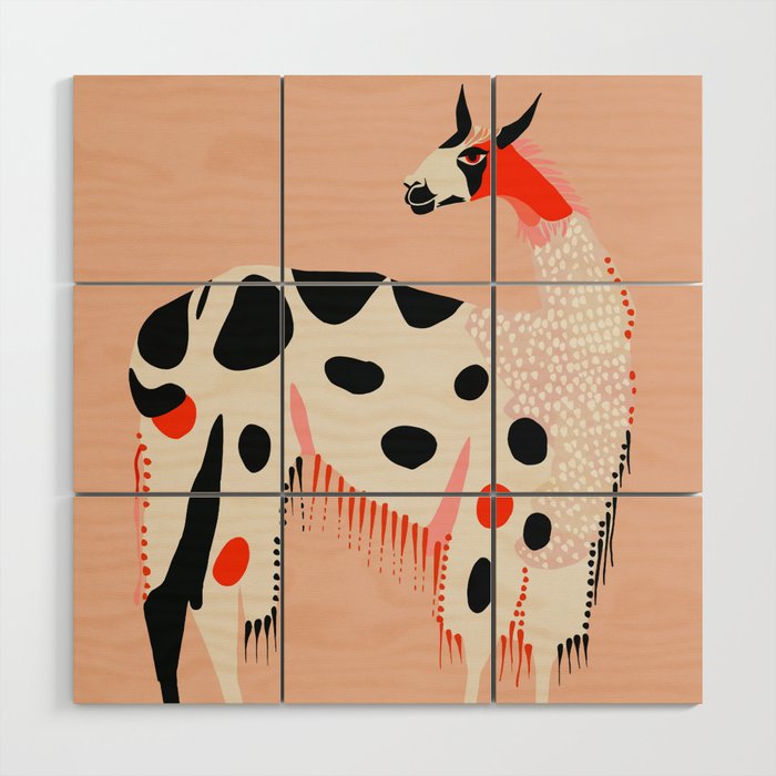 Lama of the Andes Wood Wall Art Gallery Image 1