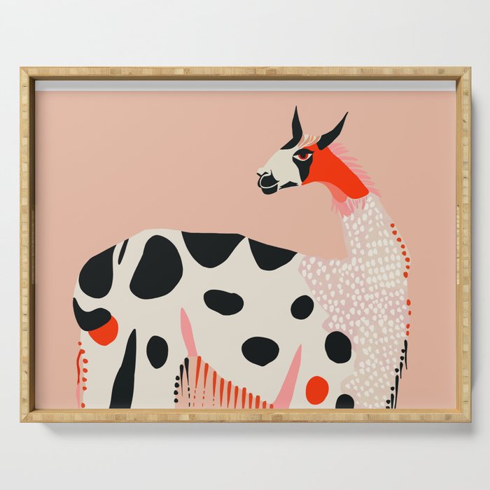 Lama of the Andes Serving Tray Gallery Image 1