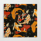 Koi in Black Water Wood Wall Art Gallery Image 1