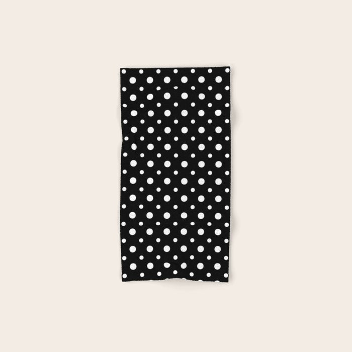 Polka-dot Black And White Bath Towel Gallery Image 1