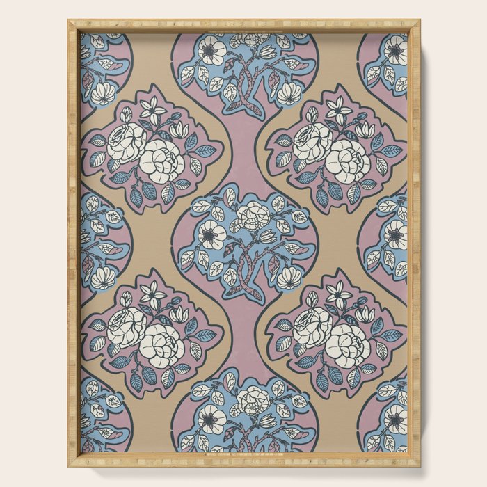Antique Floral Beauty Serving Tray Gallery Image 1