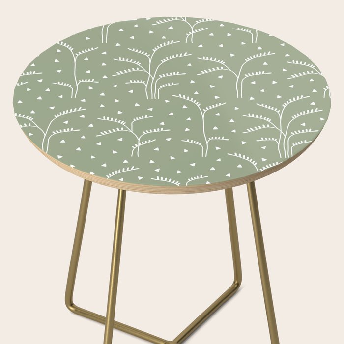 Boho Trees on Sage Green Side Table Gallery Image 2