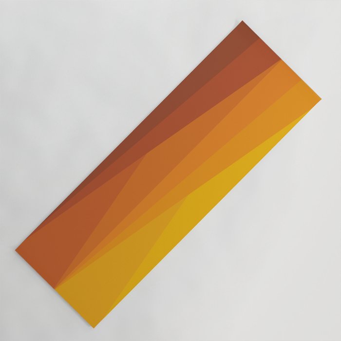 Geometric Triangles XI Retro Orange Yoga Mat Gallery Image 1