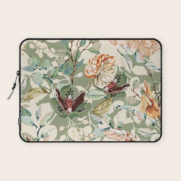 Lush colorful exotic garden B Laptop Sleeve Gallery Image 1
