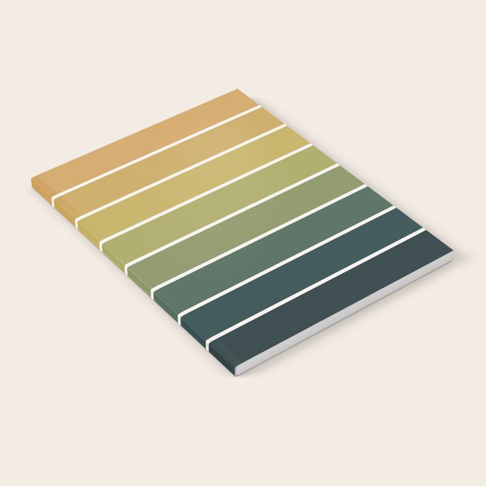 Gradient Arch XXVI Green Tones Mid Century Modern Rainbow Notebook Gallery Image 1