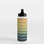 Gradient Arch XXVI Green Tones Mid Century Modern Rainbow Water Bottle Gallery Image 3