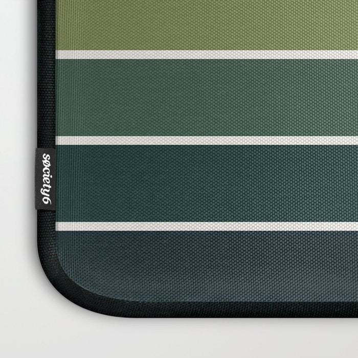 Gradient Arch XXVI Green Tones Mid Century Modern Rainbow Laptop Sleeve Gallery Image 3