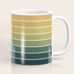 Gradient Arch XXVI Green Tones Mid Century Modern Rainbow Coffee Mug Gallery Image 1