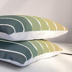 Gradient Arch XXVI Green Tones Mid Century Modern Rainbow Pillow Sham Gallery Image 3