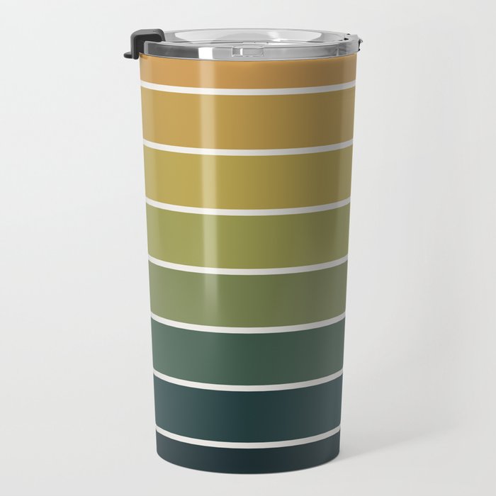 Gradient Arch XXVI Green Tones Mid Century Modern Rainbow Travel Mug Gallery Image 3