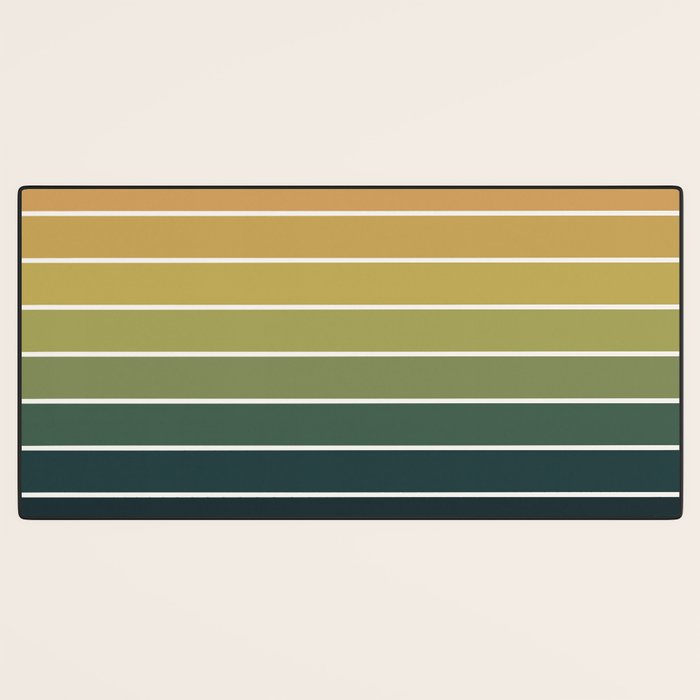 Gradient Arch XXVI Green Tones Mid Century Modern Rainbow Desk Mat Gallery Image 3