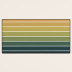 Gradient Arch XXVI Green Tones Mid Century Modern Rainbow Desk Mat Gallery Image 3