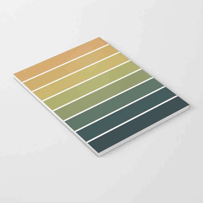 Gradient Arch XXVI Green Tones Mid Century Modern Rainbow Notebook Gallery Image 3