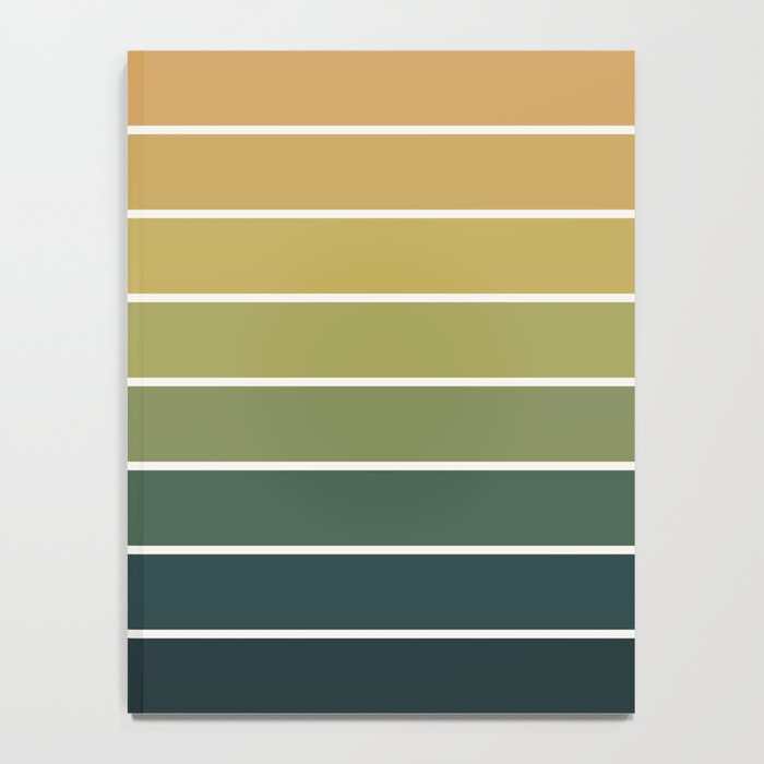 Gradient Arch XXVI Green Tones Mid Century Modern Rainbow Notebook Gallery Image 4