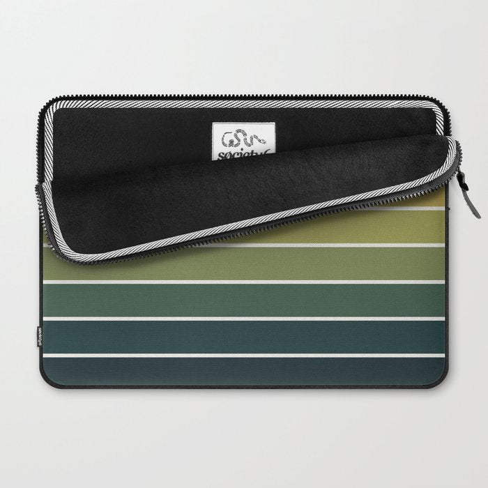 Gradient Arch XXVI Green Tones Mid Century Modern Rainbow Laptop Sleeve Gallery Image 2