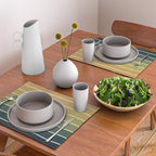 Gradient Arch XXVI Green Tones Mid Century Modern Rainbow Placemat Gallery Image 2