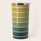 Gradient Arch XXVI Green Tones Mid Century Modern Rainbow Travel Mug Gallery Image 1