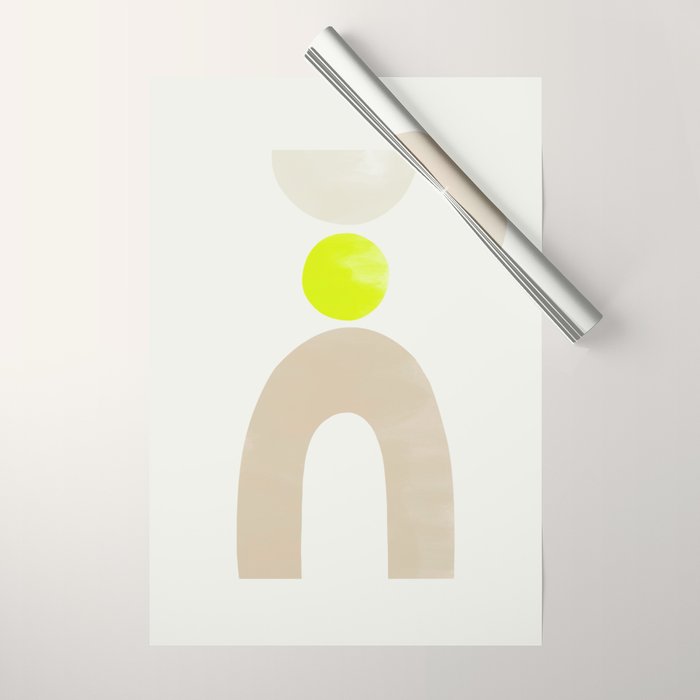Balancing Shapes NO.3 | Neon Wrapping Paper Gallery Image 1