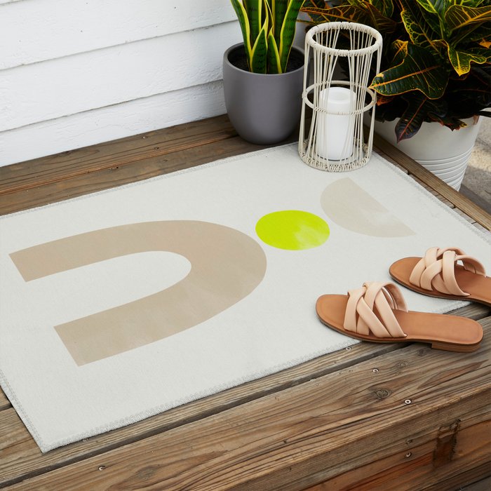 Balancing Shapes NO.3 | Neon Outdoor Rug Gallery Image 2