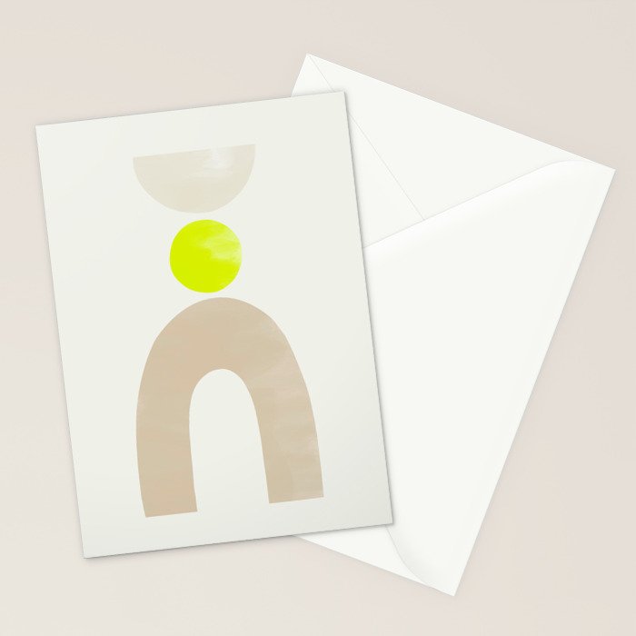 Balancing Shapes NO.3 | Neon Stationery Card Gallery Image 2
