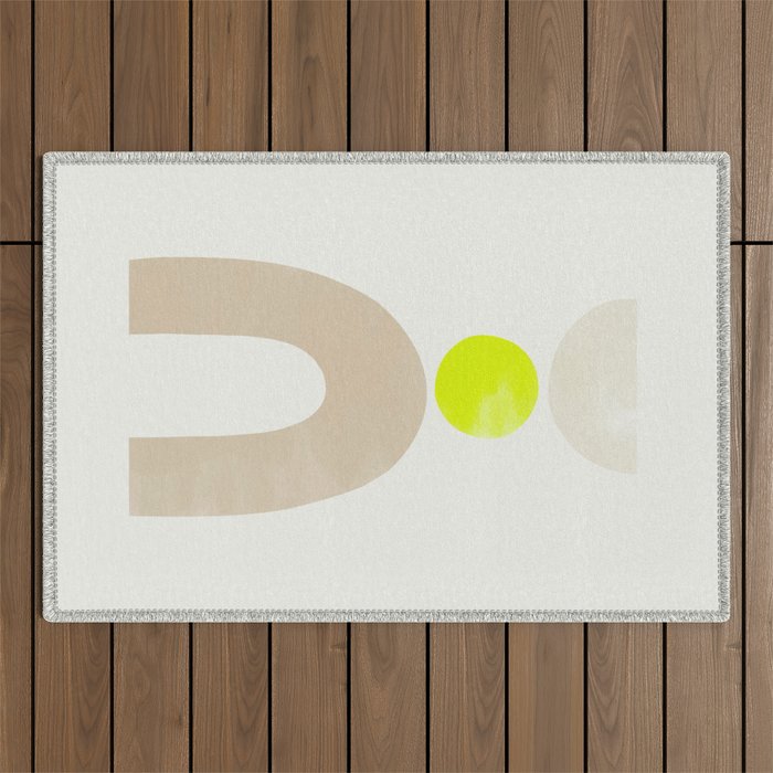 Balancing Shapes NO.3 | Neon Outdoor Rug Gallery Image 1
