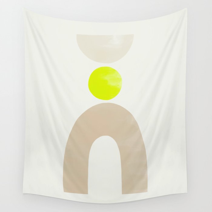 Balancing Shapes NO.3 | Neon Wall Tapestry Gallery Image 4
