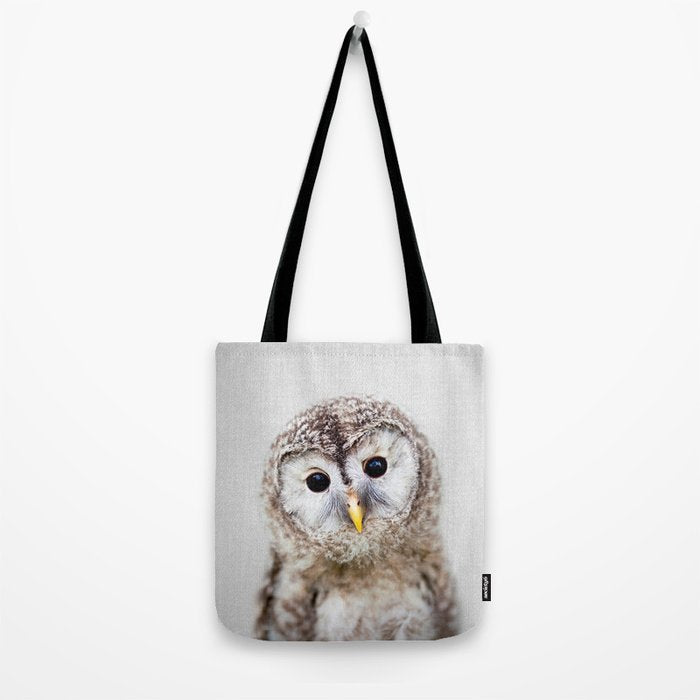 Baby Owl - Colorful Tote Bag Gallery Image 2